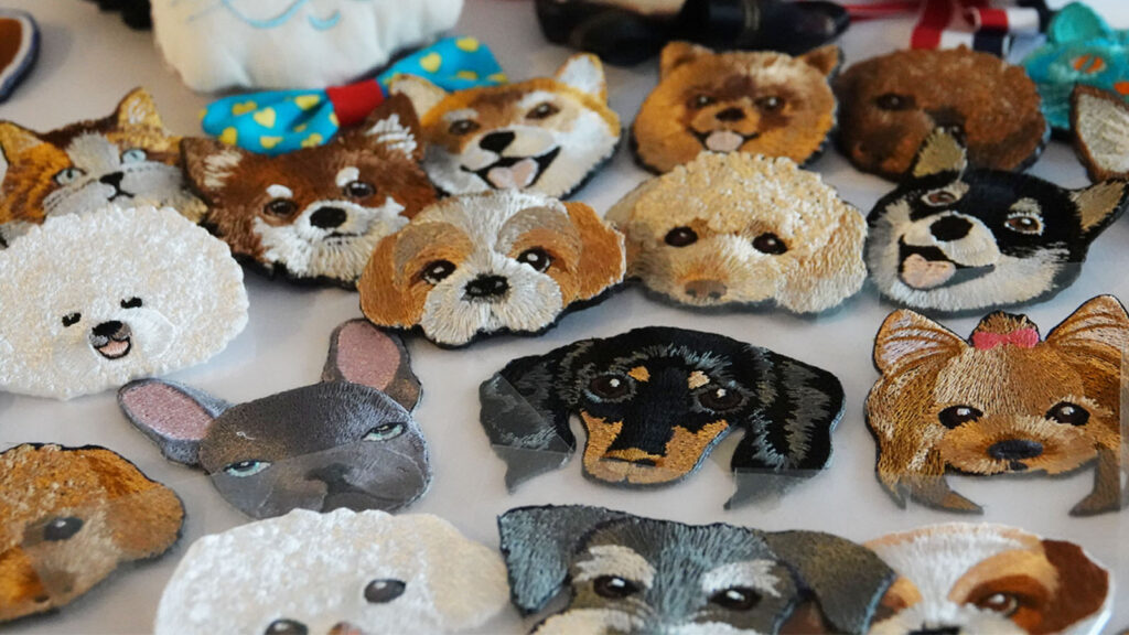 刺繍の動物たち